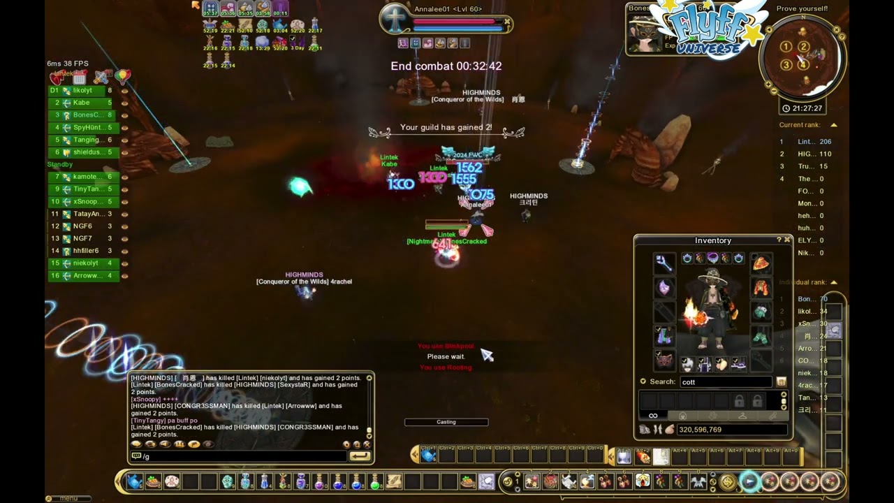 Flyff Universe   Mia Server   Lvl 60 Siege   POV   BonesCracked