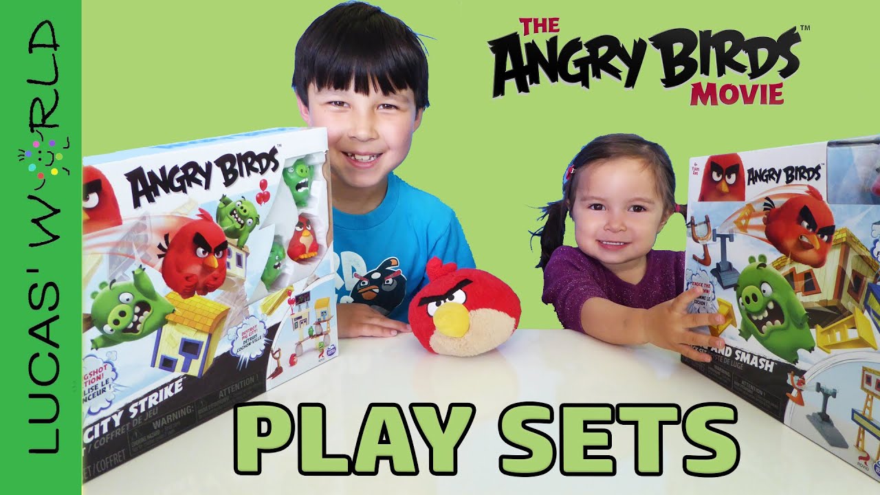 NEW Angry Birds Movie Play Sets with Red Chuck Terence Pig Figures | Lucas World Review