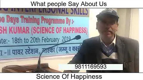 Mahesh Bajaj | Science of Happiness | What People Say About Us