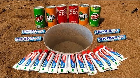 Colgate Toothpaste and Coca-Cola Fanta Limca  Mentos in Underground