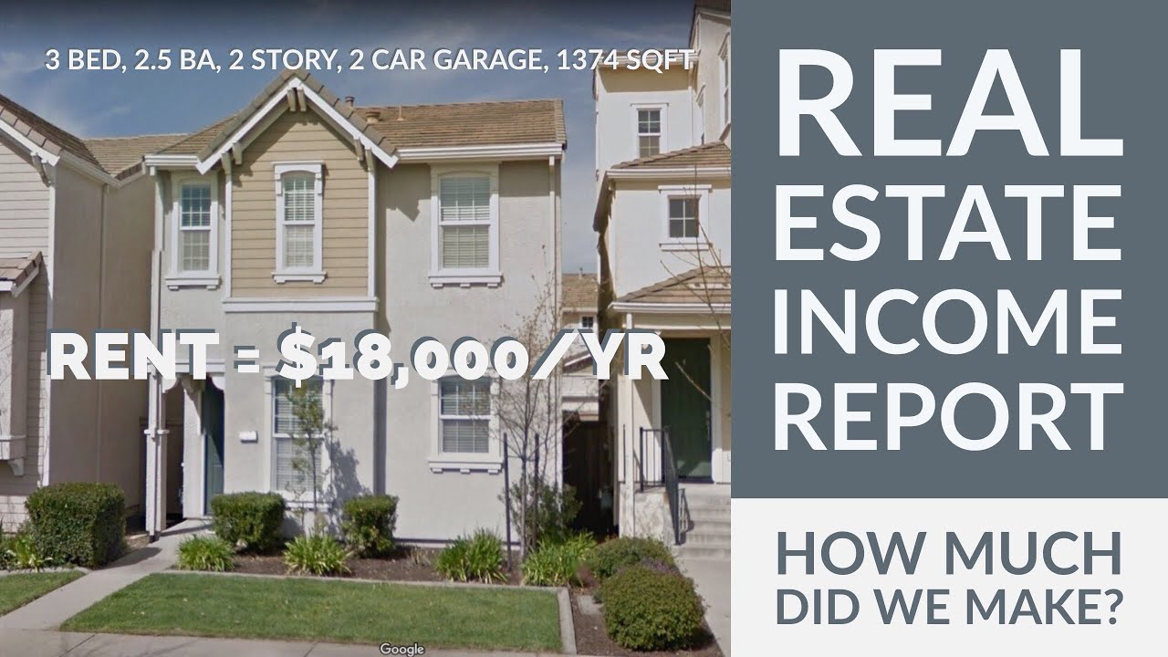 Real Estate Income Report - How Much Did We Make? Annual Rent = $18,000