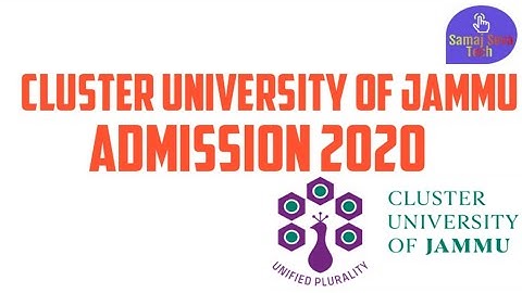 Cluster University of Jammu Admission 2020