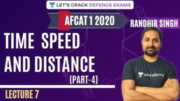 L7: Time Speed and Distance (Part-3) |12 Days Strategy for AFCAT 1 2020 | Randhir Singh