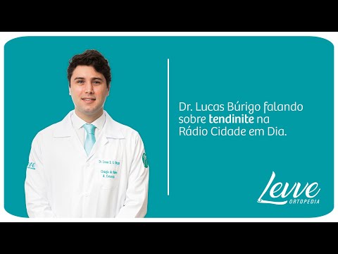 Dr. Lucas Búrigo falando sobre tendinite na Rádio Cidade em Dia - Criciúma/SC