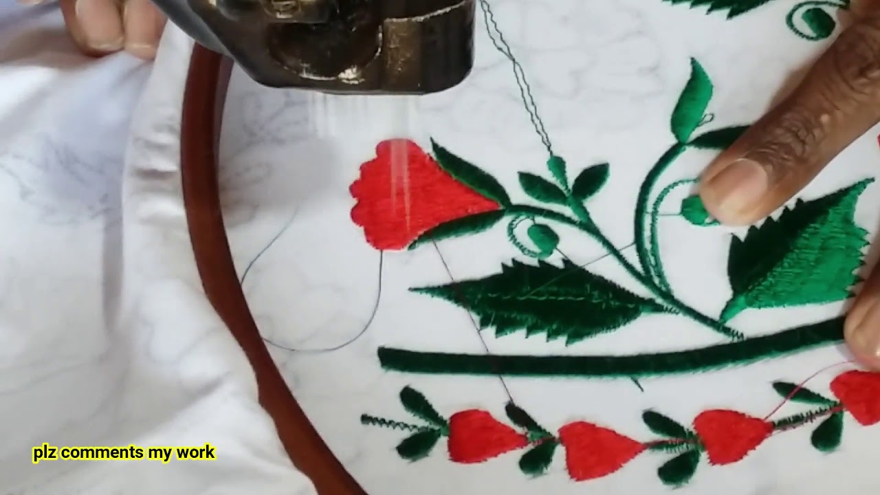 Machine embroidery flower design for dresses in new style 