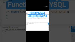 MYSQL function FIND_IN_SET #mysql #mysqltutorials #mysqldatabase #sql #sqlcommands #database #dbms