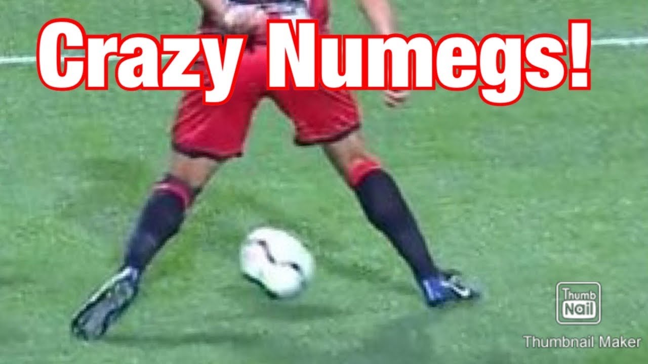 Crazy nutmegs in football!😱 YouTube