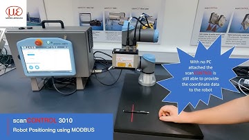 scanCONTROL cobot positioning using MODBUS interface