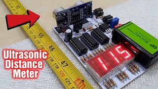 Ultrasonic Distance Meter without Microcontroller / Electronic Distance Meter without arduino