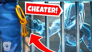 PREDATOR CHEATS at Prison Escape?! (Fortnite Cops & Robbers)