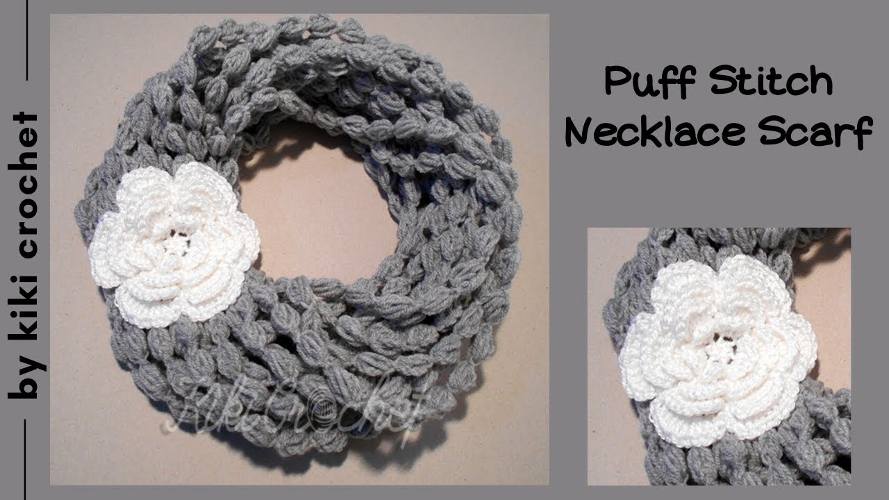 Crochet Beaded Infinity Scarf