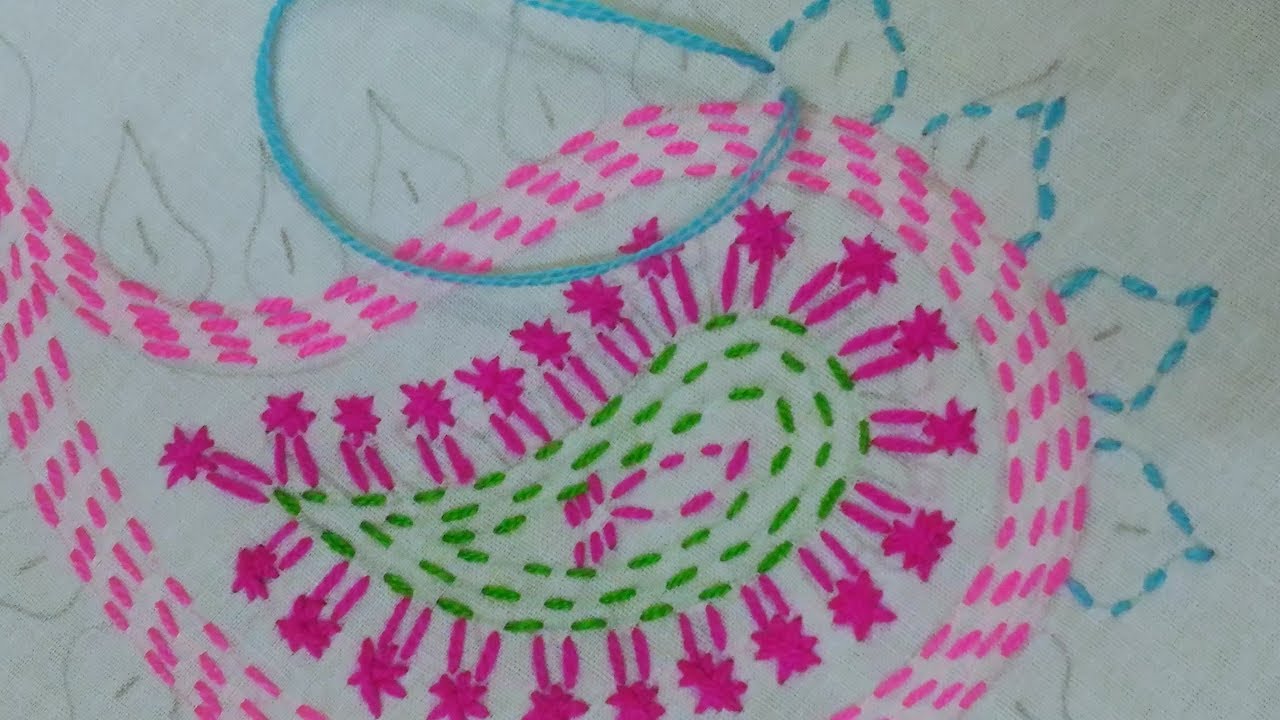 Hand Embroidery Nakshi Kantha Design Stitching tutorial,Traditional ...
