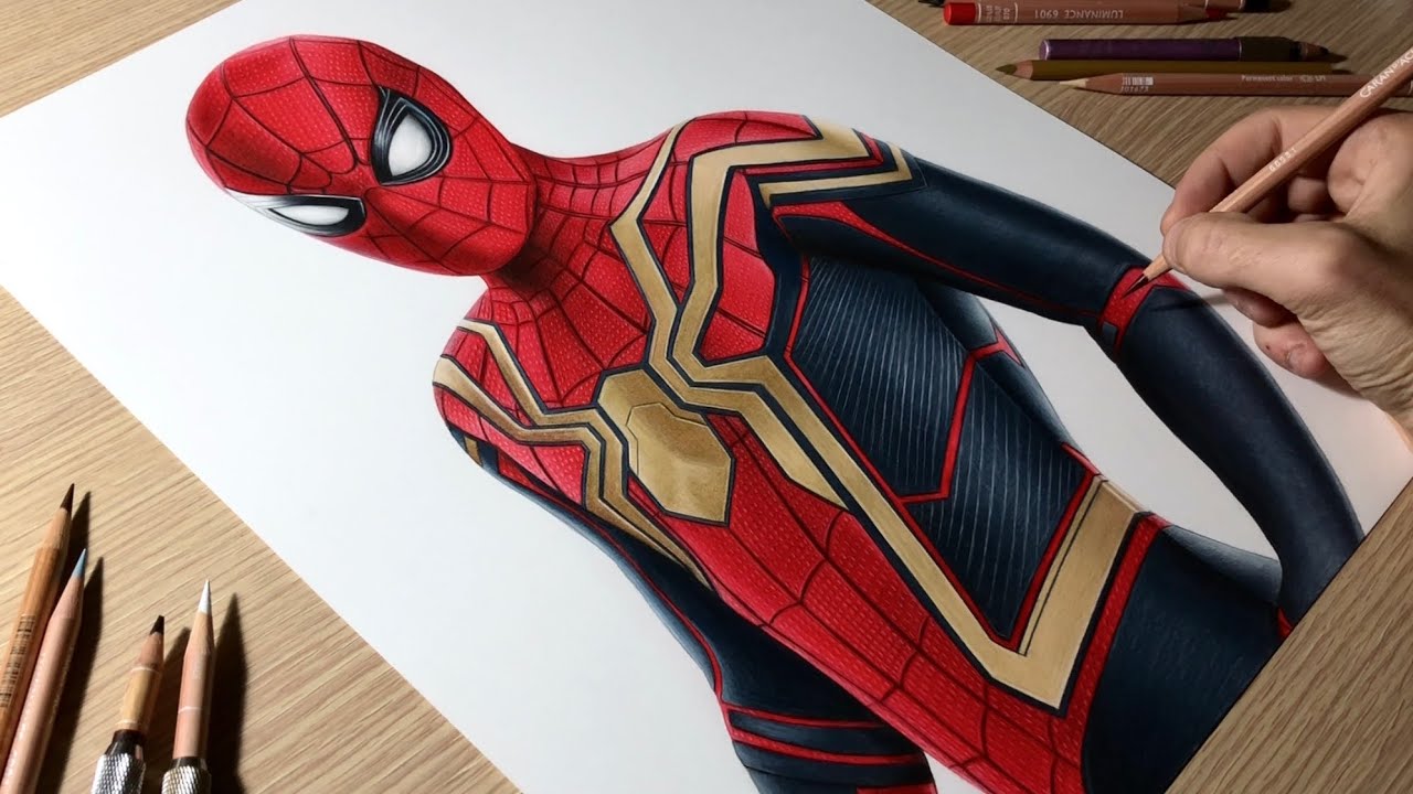 Drawing Spider-Man No Way Home (New Suit) • Time Lapse - YouTube