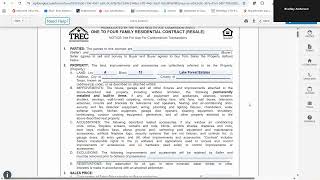 TREC One to Four Family Residential Contract  TREC 20-19
