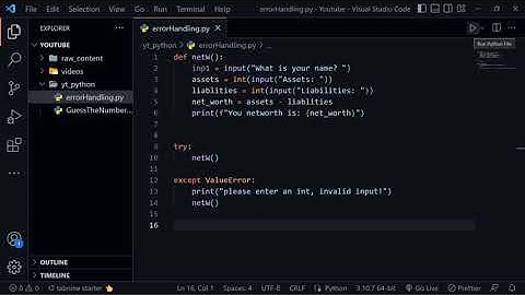 Net Worth Calculator and Error handling using python. See how rich you are!