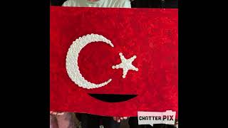Turkish Flag with Button Design