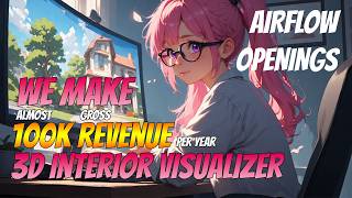 Airflow Openings - 100k Revenue 3D Interior Visualizer