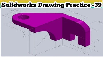 Solidworks Drawing Practice -39 | Solidworks 2024