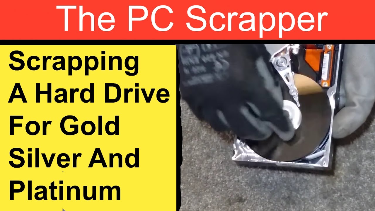 Scrapping A Hard Drive For Gold Platinum And Silver! YouTube