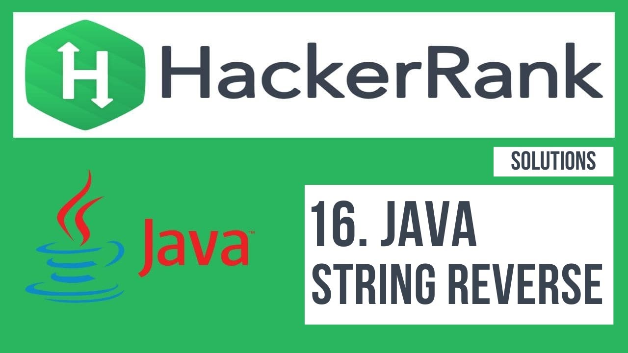 HackerRank | Java String Reverse | Solution | Basic Coder