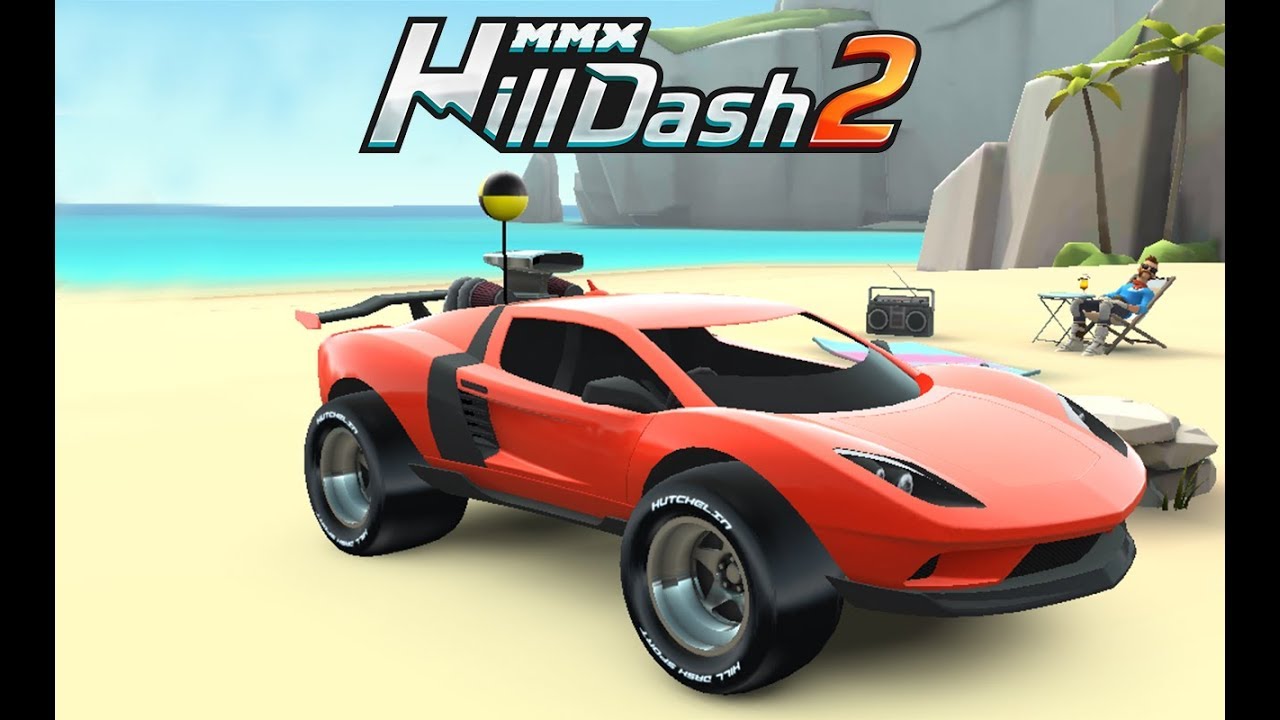 MMX Hill Dash 2 прохождение на андроид катаемся на красном спорткаре