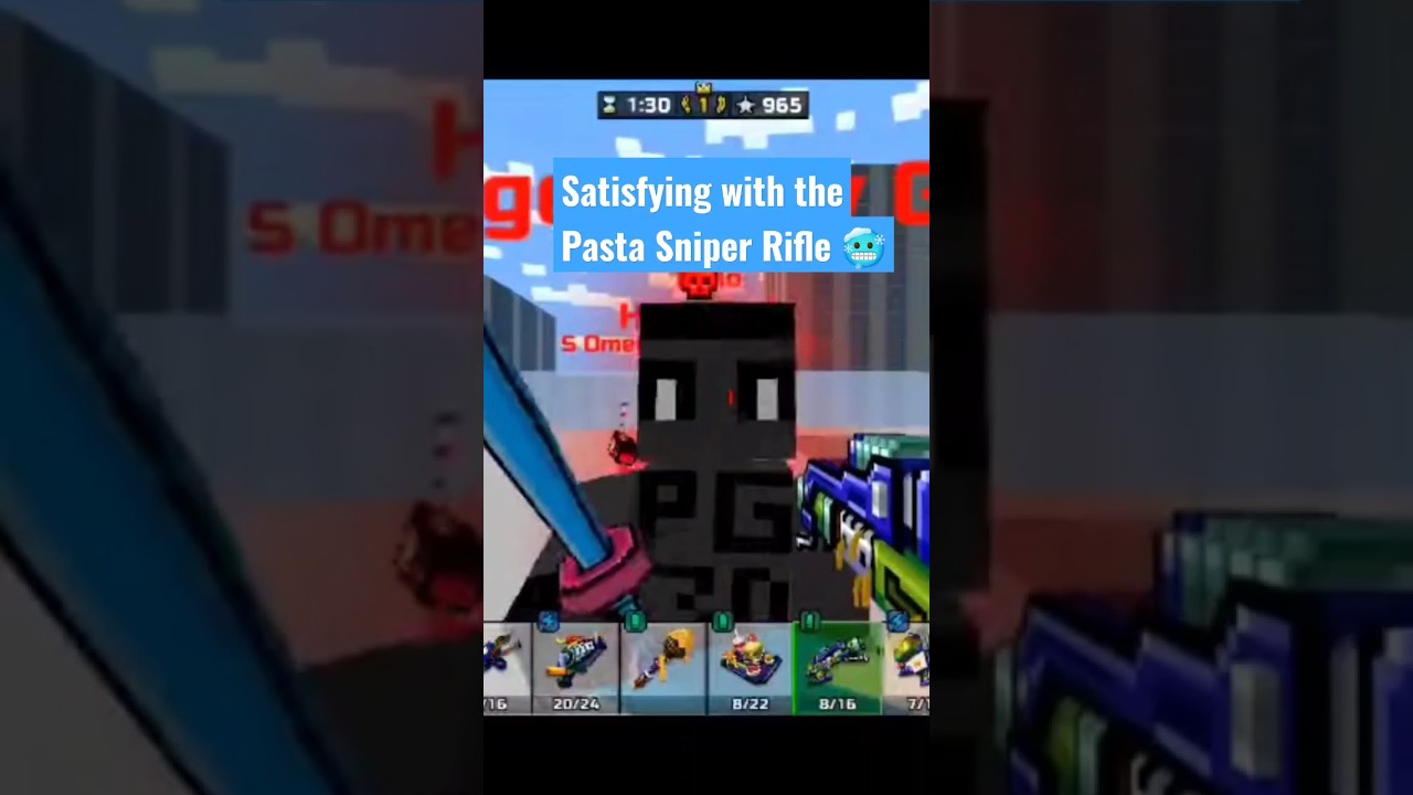 Satisfying with the Pasta Sniper Rifle 😋 