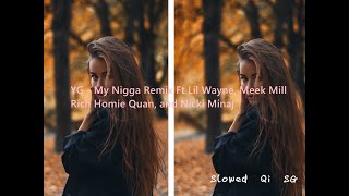 My Nigga (Remix) - YG ft. Lil Wayne, Rich Homie Quan, Meek Mill, Nicki Minaj (Slowed + Rever)