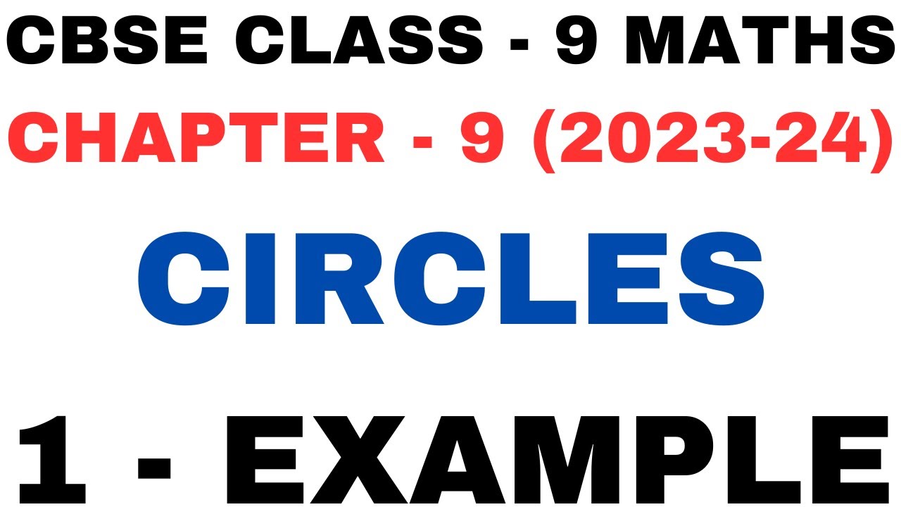 1 Example l Chapter 9 Circles l Example 1 Solution l Class 9th Maths l ...