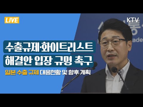 수출규제·화이트리스트 해결안 입장 규명 촉구- 일본 수출 규제 대응현황 및 향후 계획 산업통상자원부 브리핑