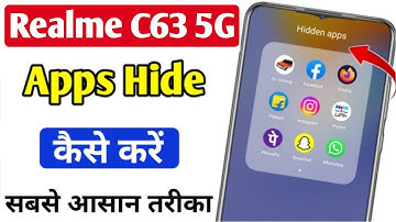 Realme C63 5g me app hide kaise kare | how to hide app in realme C63 5g