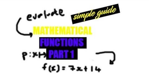 Evaluating functions part 1