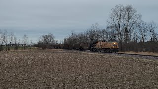 UP 2579 Leads Edgewater Coal Empties at Wilson-Lima 4-20-2025