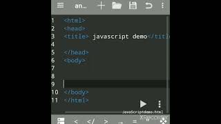 JavaScript Sample Code | How to write JavaScript code | #shorts | JavaScript Android Mobile AnWriter