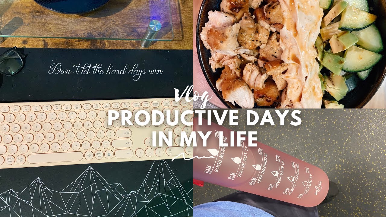 PRODUCTIVE DAYS IN MY LIFE VLOG: desk update, workout, realistic - YouTube