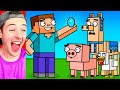 Reacting to the FUNNIEST Minecraft Animations!