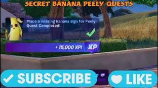Place a Missing Banana Sign for Peely &amp; Place Sensors - Secret Quest