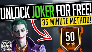 UNLOCK THE JOKER FOR FREE!  Fast 35 Minute Method | Suicide Squad Kill the Justice League