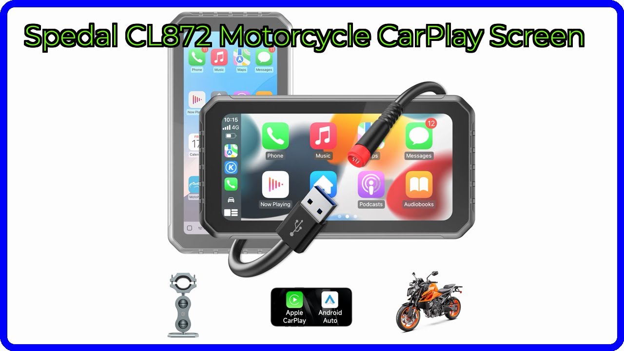 REVIEW (2026): Spedal CL872 Motorcycle CarPlay Screen. ESSENTIAL