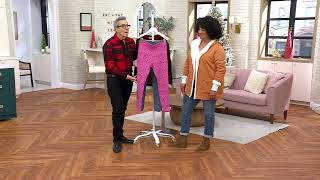 LOGO Lounge By Lori Goldstein Jacquard Leggings on QVC