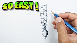how to draw braids with pencil easy drawings