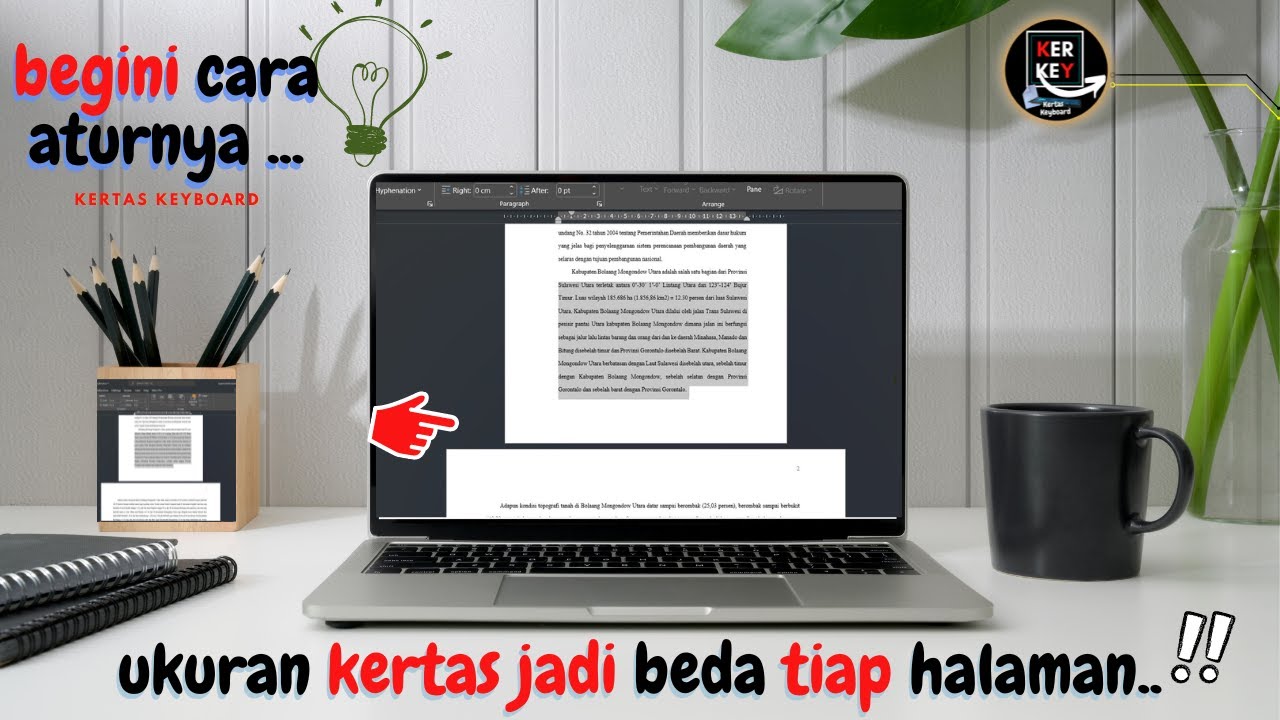 CARA MUDAH UBAH UKURAN KERTAS DISETIAP HALAMAN DOKUMEN - YouTube