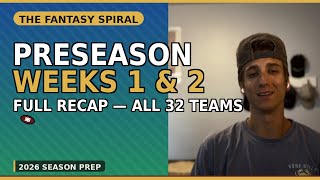 August 24th: Weeks 1 & 2 Preseason Recap. ALL 32 TEAMS!