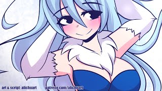 Cozying Up By The Fire With A Yeti | ASMR Roleplay F4A (monster girl, snuggles, heartbeat sounds) ♥