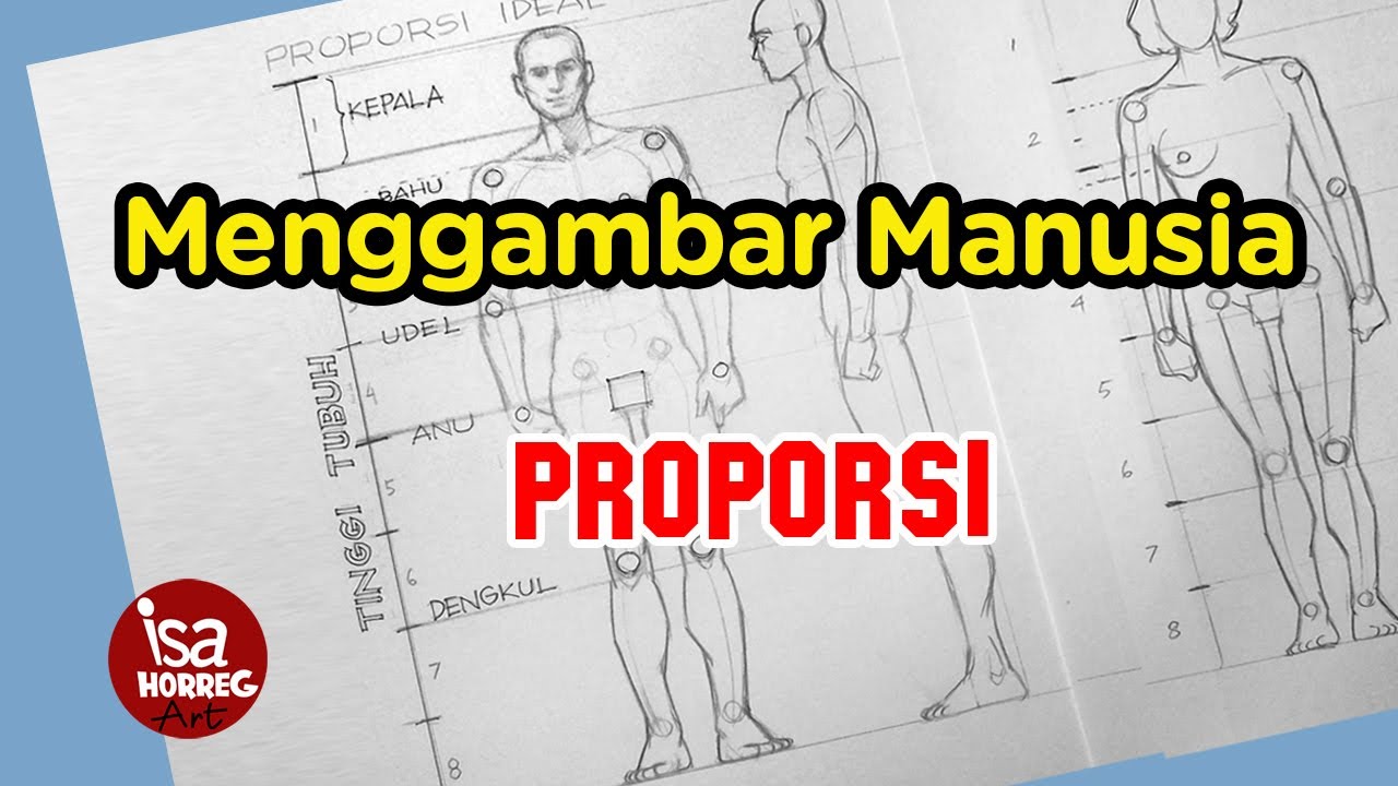 Pengetahuan Dasar Menggambar Manusia | Proporsi Tubuh Pria dan Wanita