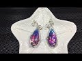 【Part75 初心者 レジン アクセサリー】もみじのホログラムをつかってピアスをつくっ…