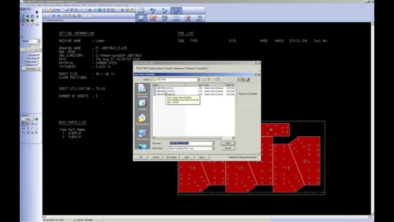 Профилирование и Раскрой в Radan (profile nesting part)
