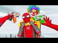 Hunter battle  spiderman nerf gun vs team clown  pov action movie 18