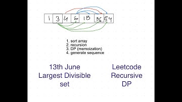 Largest Divisible Subset | Problem 368 | Leetcode | June challenge