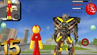 Iron Boy Stickman Rope Hero Mafia New City Vegas #15 Android Gameplay screenshot 5