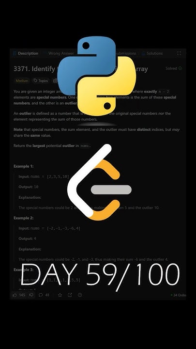 Day 59/100 of LeetCode | LeetCode 3371 - Identify the Largest Outlier ...